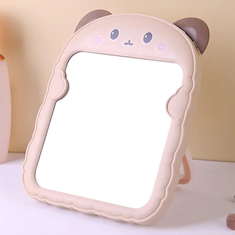 Foldable Bear Ear Cat Makeup Mirror - HD Desktop Design