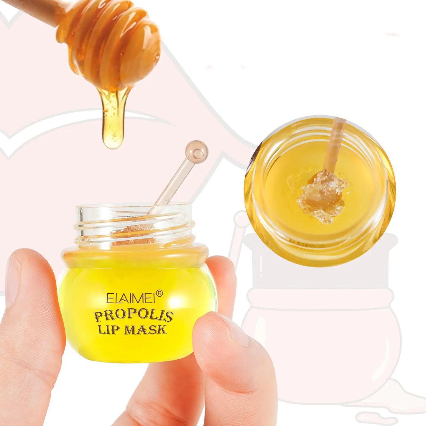 Peach and Honey Lip Mask for Exfoliating Dead Skin