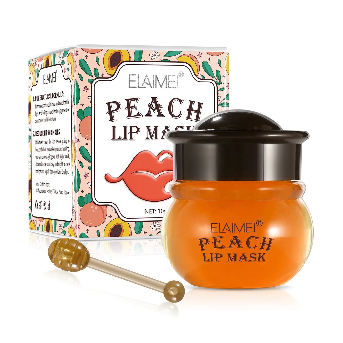 Peach and Honey Lip Mask for Exfoliating Dead Skin
