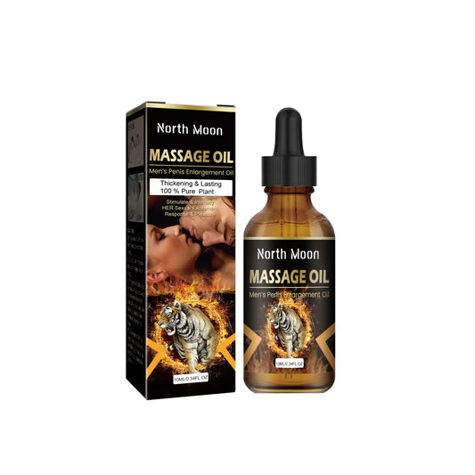 North Moon Men's Massage Oil for Body Care and Moisture