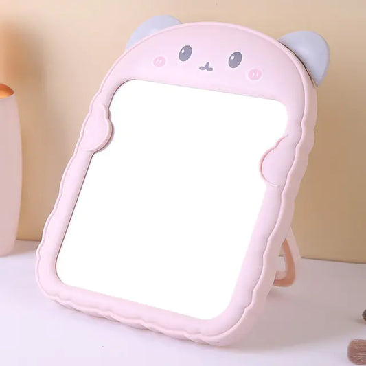 Foldable Bear Ear Cat Makeup Mirror - HD Desktop Design